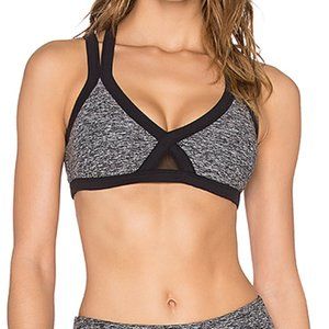 Beyond Yoga Spacedye Mesh Bra  BLACK/ GARNET RED